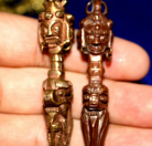 Blessing Kilaya 3 face Wrathfull brown, size 6,5 cm, Tibetan Holy Weapon 